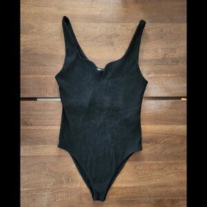 Zara Black Ribbed Onepiece